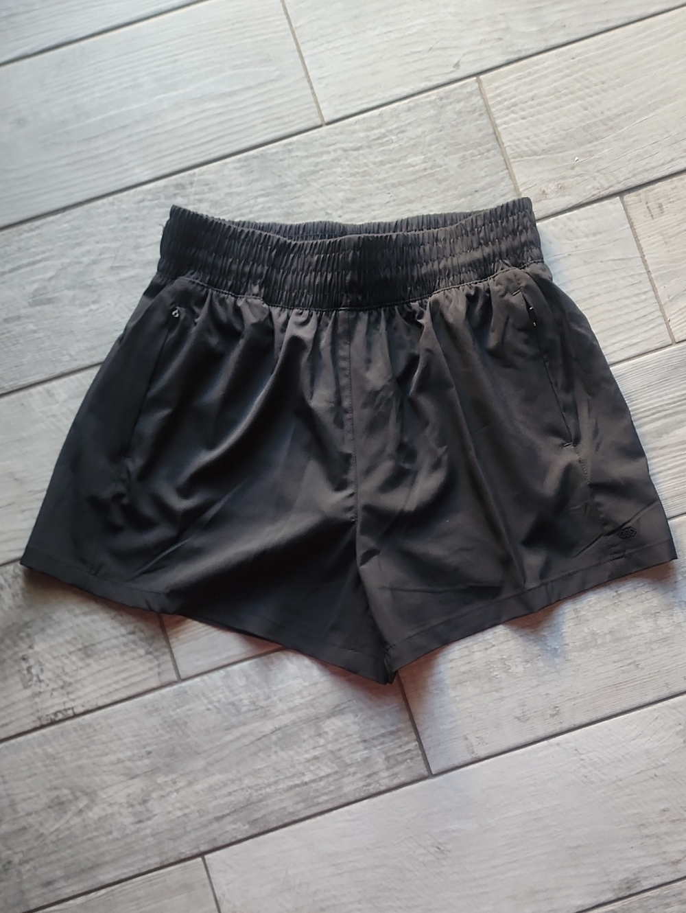 Women's Legend Black Athletic Shorts with High Elastic Waist